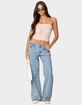 EDIKTED Striped Eyelet Trim Tube Top image number 2