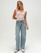TILLYS Womens Cap Sleeve Cinch Front Tee image number 2