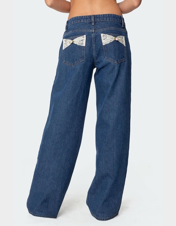 EDIKTED Lacey Pocket Low Rise Jeans Alternative Image