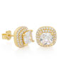 KING ICE Halo Cushion-Cut Stud Earrings image number 1