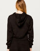 FULL TILT Fleece Crop Black Womens Hoodie image number 3