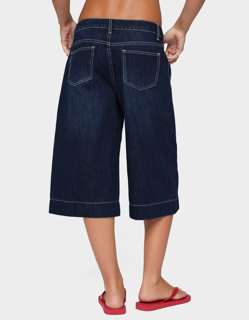 EDIKTED Letty Low Rise Denim Bermuda Shorts image number 2