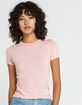 BDG Urban Outfitters Washed Womens Rose Baby Tee image number 1