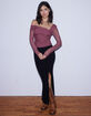 WEST OF MELROSE Womens Rib Maxi Skirt image number 1