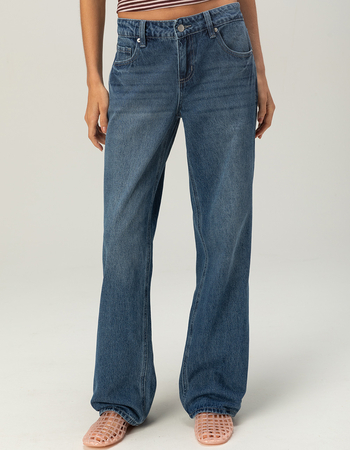 RSQ Womens Low Rise Loose Straight Jeans Alternative Image