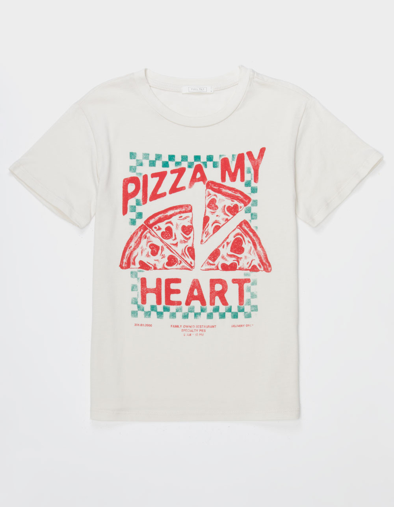 FULL TILT Pizza My Heart Girls Boyfriend Tee image number 0