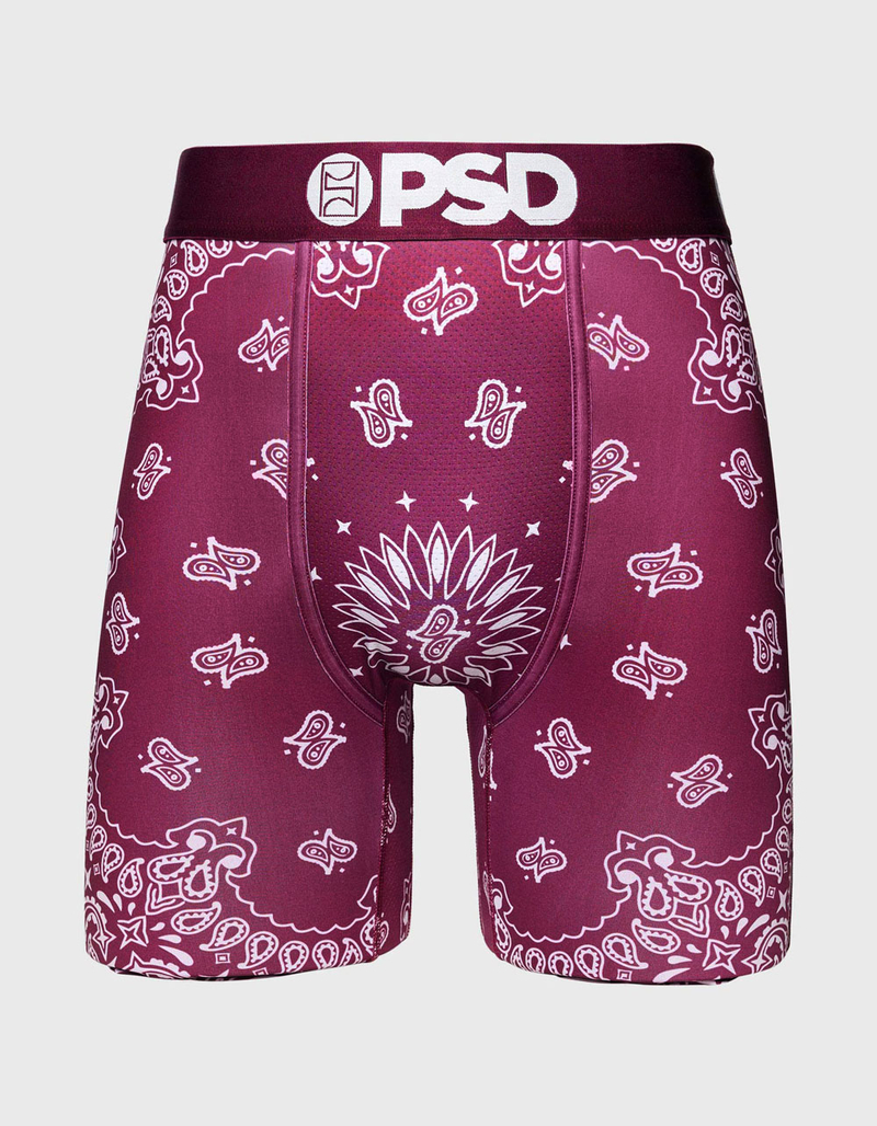 PSD Maroon Bandana Mens Boxer Briefs image number 0