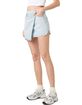 BLANK NYC Denim Cross Over Wrap Womens Mini Skirt image number 2