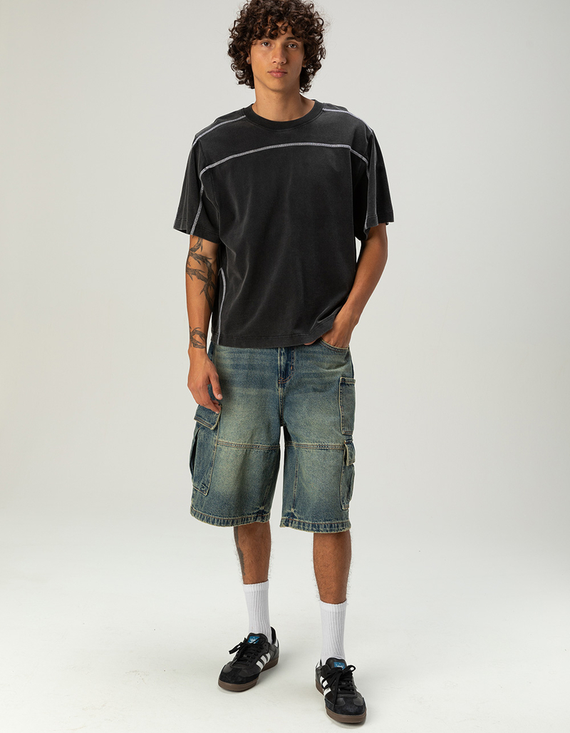 RSQ Mens Baggy Cargo Jorts image number 3
