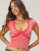 BDG Urban Outfitters Bella Womens Seamless Lace Top image number 1