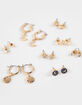 FULL TILT 9 Pack Moon/Star/Celestial Hoop Earrings image number 2