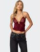 EDIKTED Strappy Ruched Mesh Top image number 1