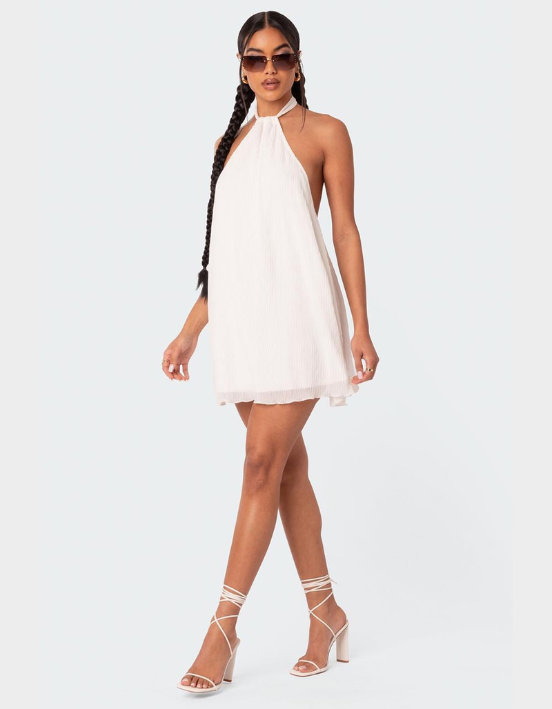 EDIKTED Palma Open Back Halter Mini Dress image number 3