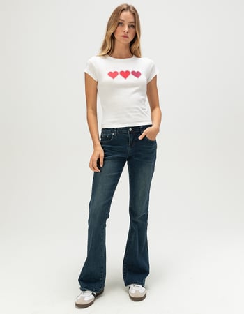 FULL TILT Heart Puff Womens Baby Tee Alternative Image