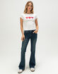 FULL TILT Heart Puff Womens Baby Tee image number 2