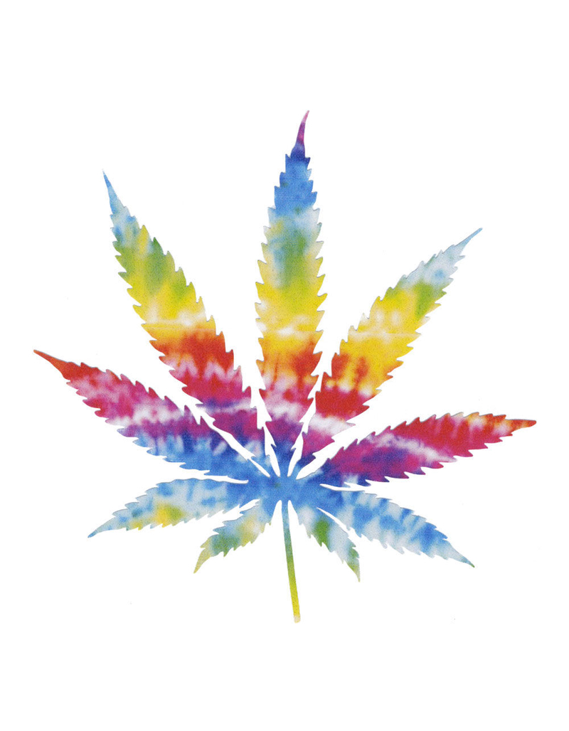 Tie Dye Cannabis Leaf Decal image number 0
