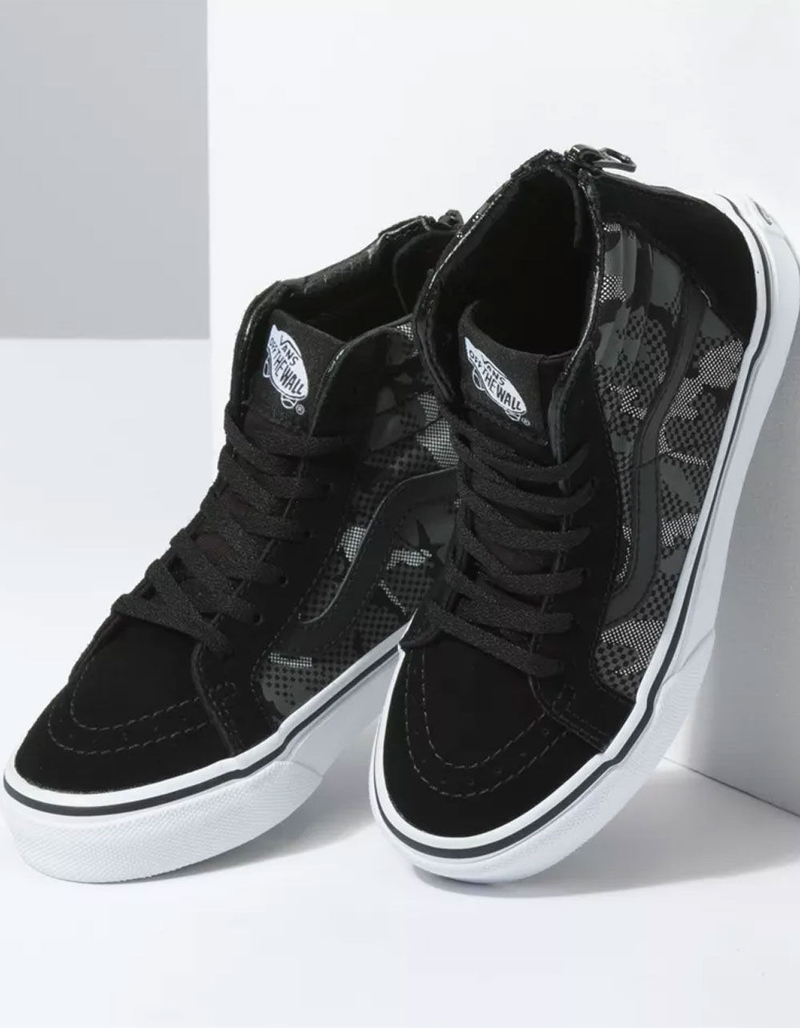 VANS Pattern Camo Sk8-Hi Zip Kids Shoes image number 3