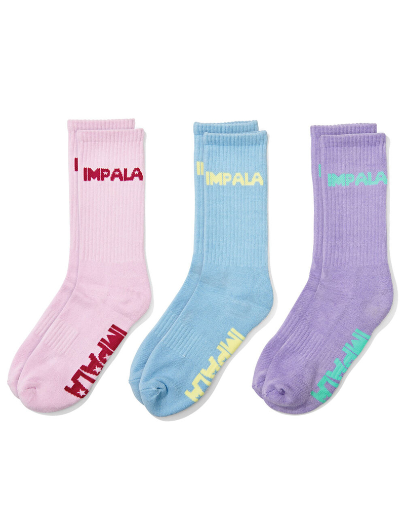 IMPALA ROLLERSKATES Skate 3 Pack Womens Crew Socks image number 0