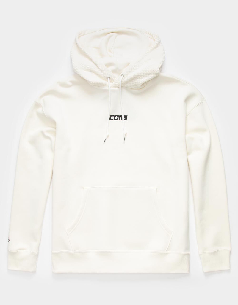 CONVERSE Mens Off White Pullover Hoodie image number 0