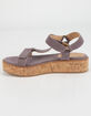 MI.IM Alison Cork Womens Lilac Platform Sandals image number 3