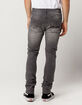RSQ Seattle Moto Mens Skinny Tapered Ripped Jeans image number 4