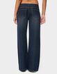 EDIKTED Briah Belted Low Rise Wide Leg Jeans image number 3
