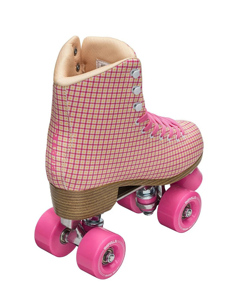 IMPALA ROLLERSKATES Pink Tartan Quad Skates image number 2