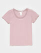 FULL TILT Crochet Trim Girls Top image number 1