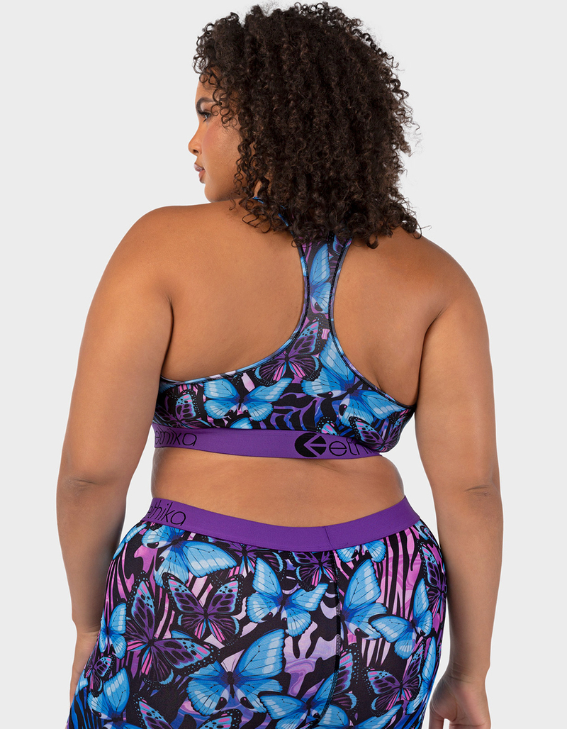 ETHIKA Blue Flutter Womens Sports Bra image number 5