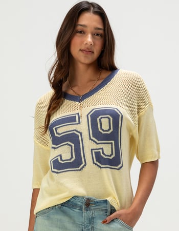 RSQ Womens Short Sleeve Jersey Sweater Primary Image