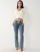 TRUE RELIGION Low Rise Womens Straight Jeans image number 1