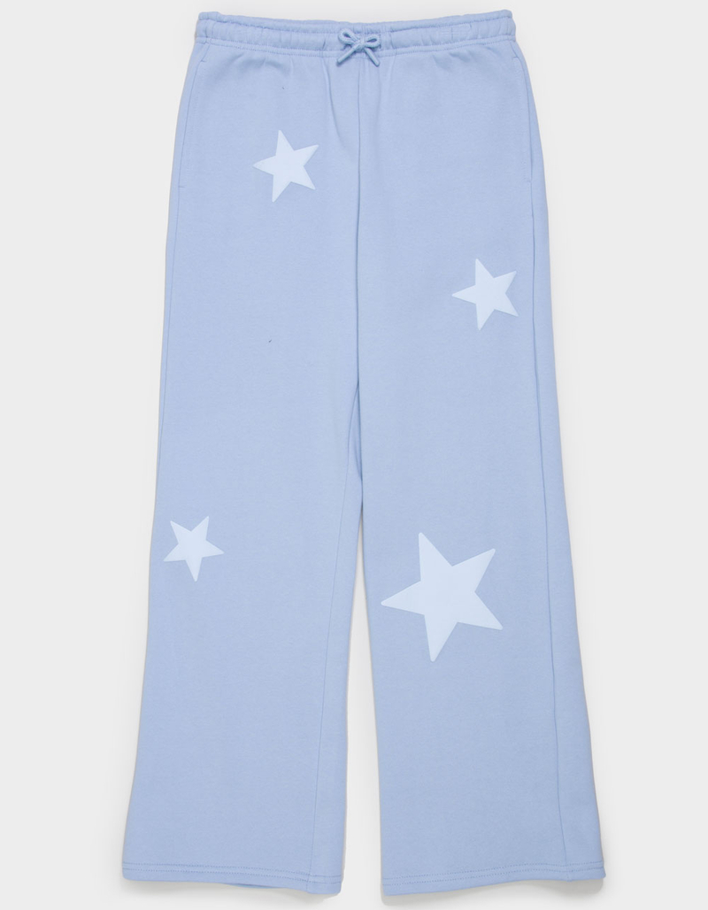 FULL TILT Star Puff Girls Wide Leg Sweatpants image number 1
