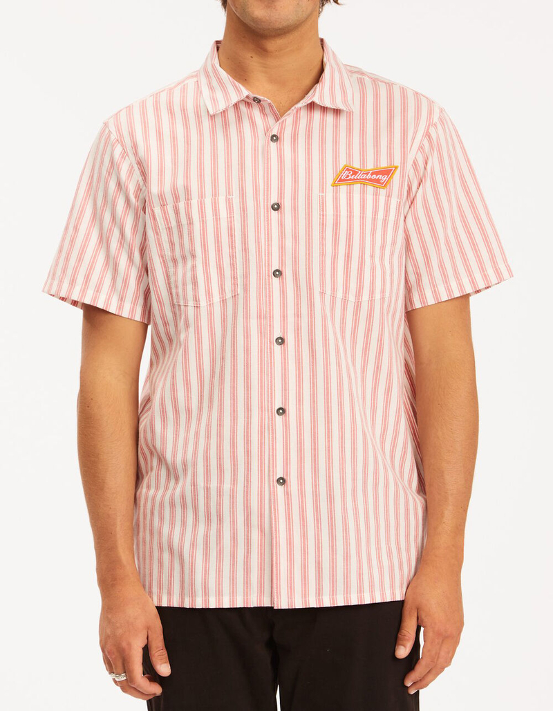 BILLABONG x Budweiser Stripe Mens Button Up Shirt image number 2