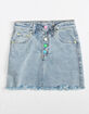 TRACTR Rainbow Button Girls Denim Skirt image number 1