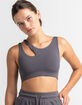 RSQ Womens Gray Asymmetrical Tank image number 1