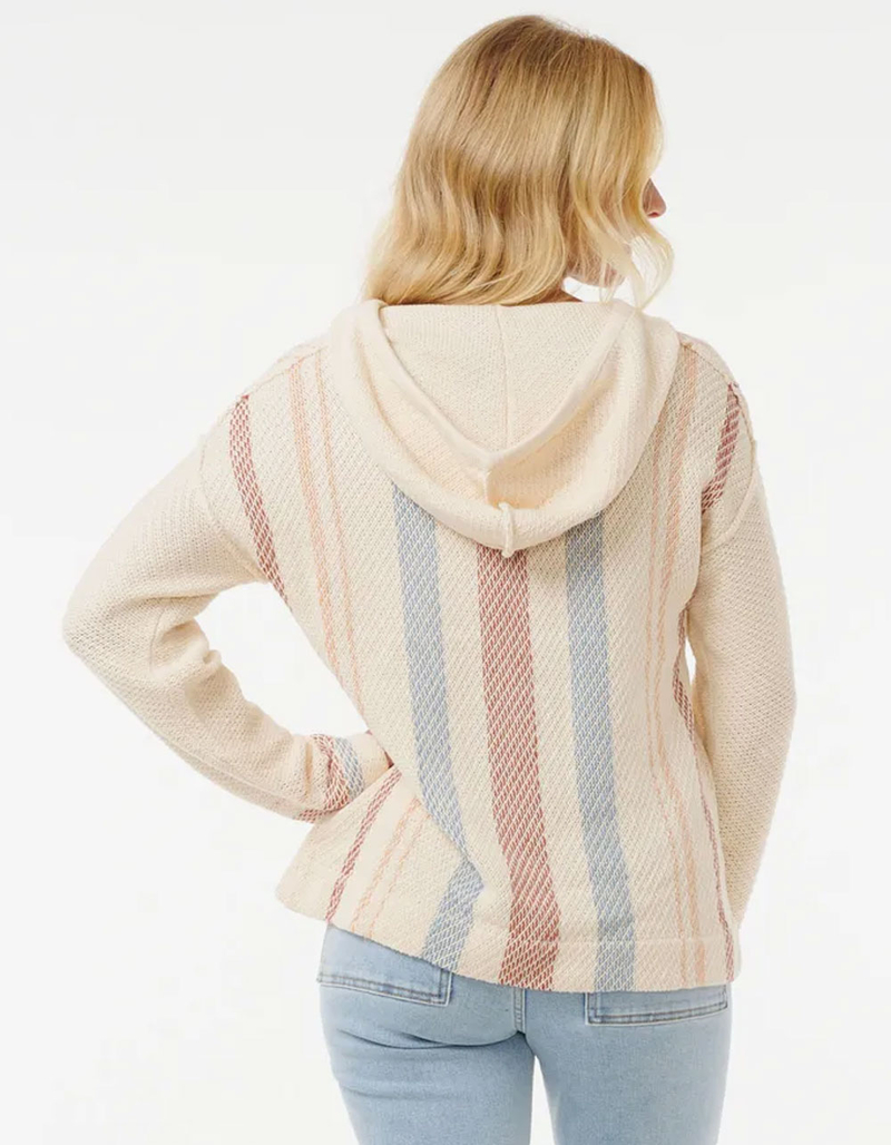 RIP CURL High Tide Womens Stripe Poncho Hoodie image number 3