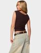 EDIKTED Jarah Pointelle Knit Boat Neck Top image number 3