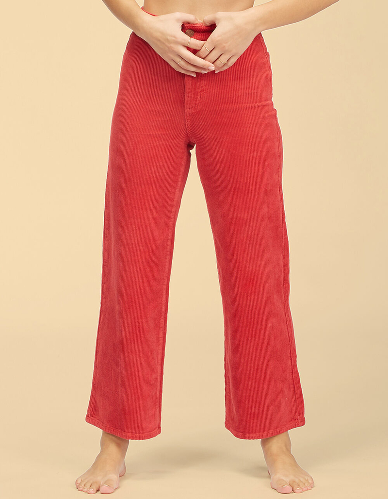 BILLABONG x Wrangler The Retro Womens Red Corduroy Pants image number 1