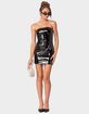 EDIKTED Villa Vinyl Mini Dress image number 5