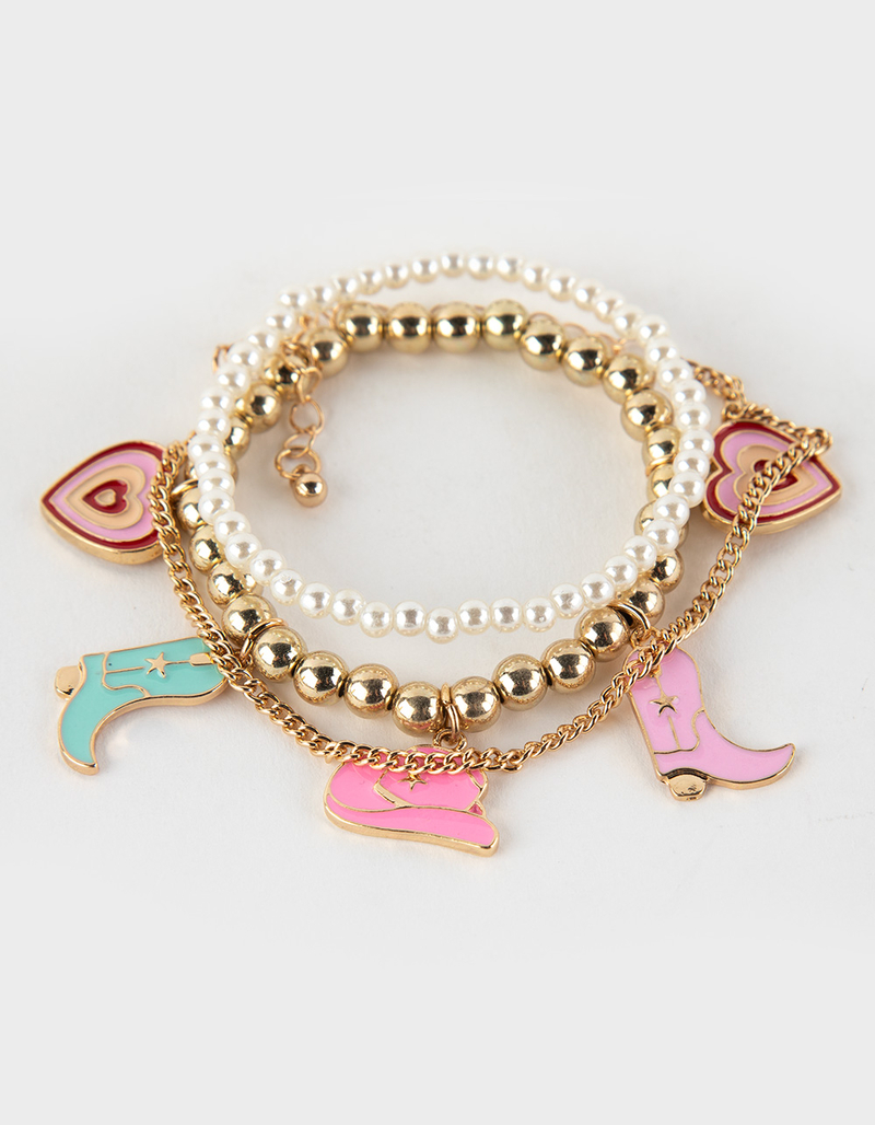 FULL TILT 3 Piece Western Charm Bracelet Set image number 0