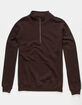 RSQ Mens Plum 1/4 Zip Mock Neck Sweatshirt image number 2