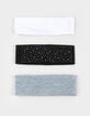 FULL TILT 3 Pack Rhinestone/Soft Headbands image number 1