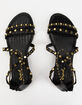 QUPID Studded Womens Black Gladiator Sandals image number 2