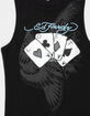 ED HARDY x MGK Lost Cards Rhinestone Womens Tank Top image number 8