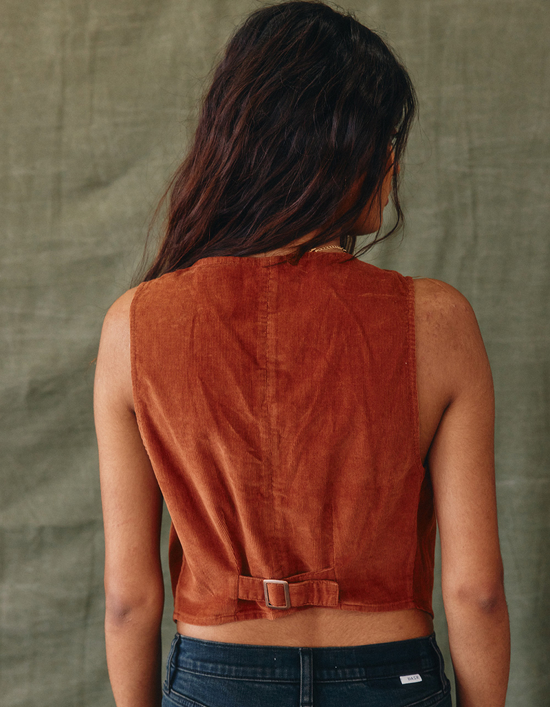 WEST OF MELROSE Womens Corduroy Vest image number 4