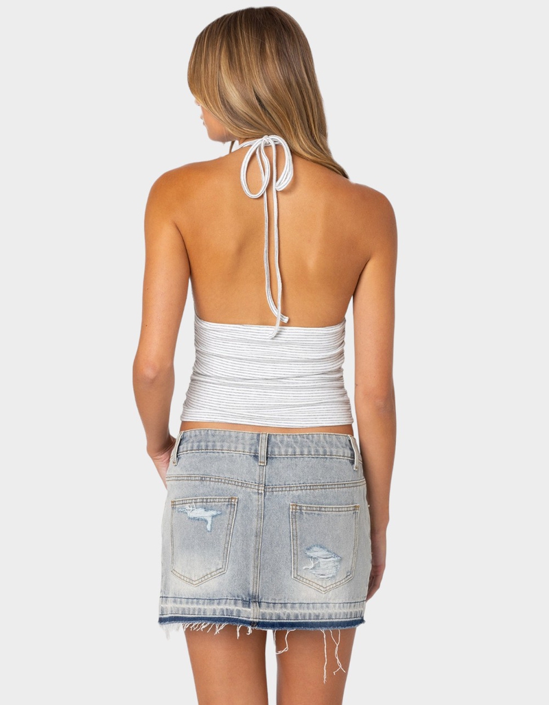 EDIKTED Lanai Striped Halter Top image number 4