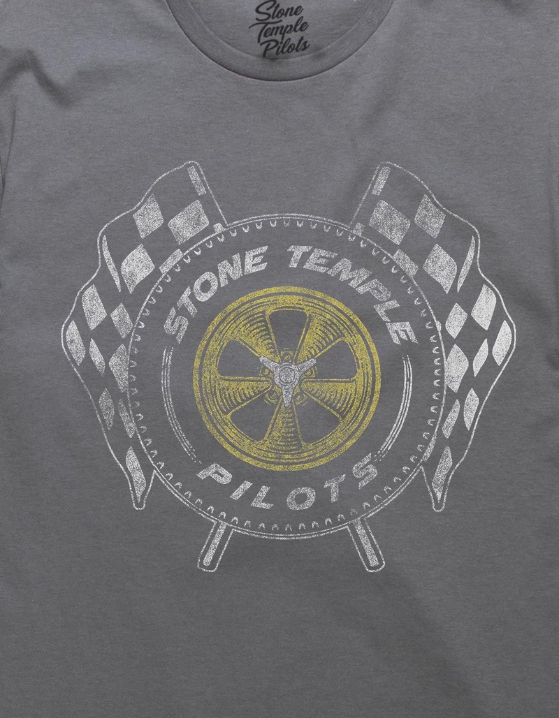 STONE TEMPLE PILOTS Checkered Flags Distressed Unisex Tee image number 1