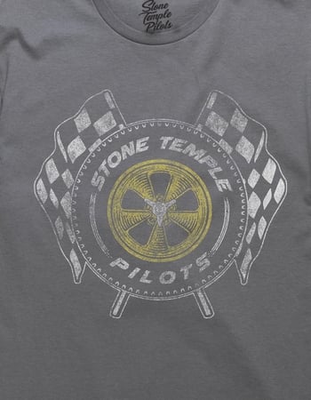 STONE TEMPLE PILOTS Checkered Flags Distressed Unisex Tee Alternative Image