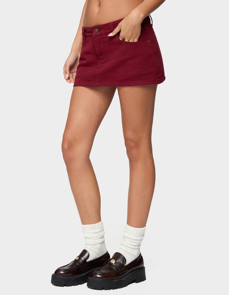 EDIKTED Camelia Denim Mini Skort image number 2