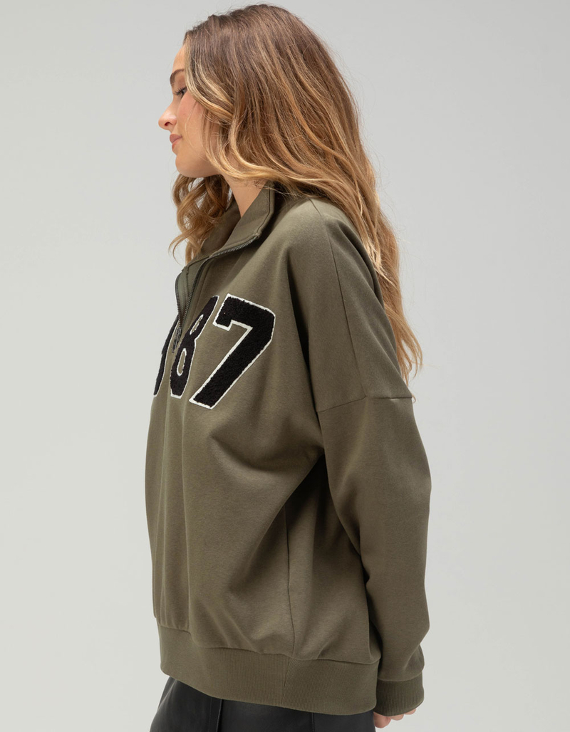 NOISY MAY Alden Womens Quarter Zip Sweatshirt image number 2